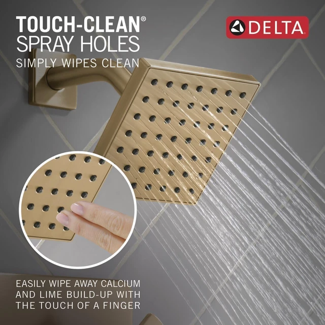 Alt view image 5 of 7 - Delta Velum 14 Series Shower Faucet Set, Brushed Gold Shower Head and Handle Set, Valve Trim Kit, Champagne Bronze T14237-CZ (Valve Not Included)