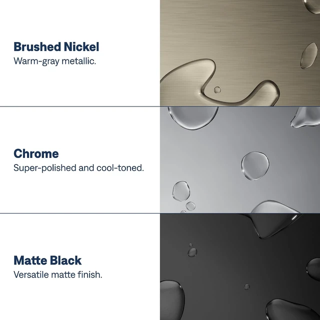 Alt view image 5 of 7 - Moen Gibson Matte Black Eco-Performance Modern Shower Trim Featuring Bathroom Showerhead and Lever Handle, Posi-Temp Valve Required, T2902EPBL