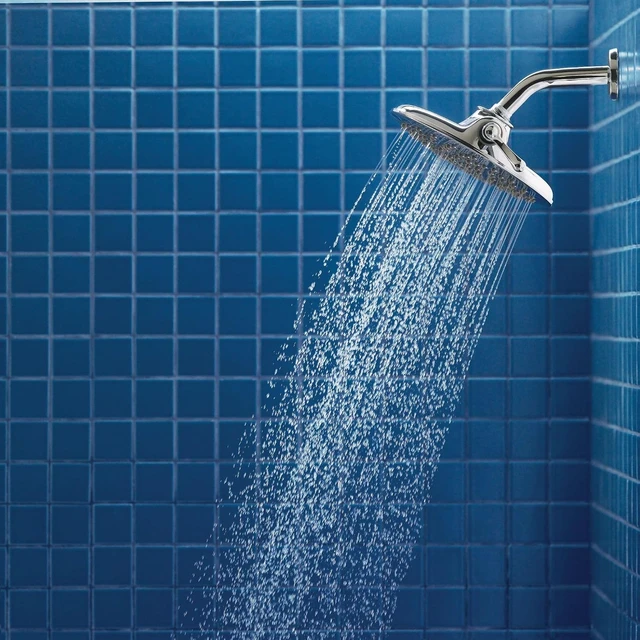 Alt view image 6 of 7 - Moen Velocity Chrome Two-Function Rainshower 8-Inch Shower Head with Immersion Technology for a High-Pressure Rinse, S6320