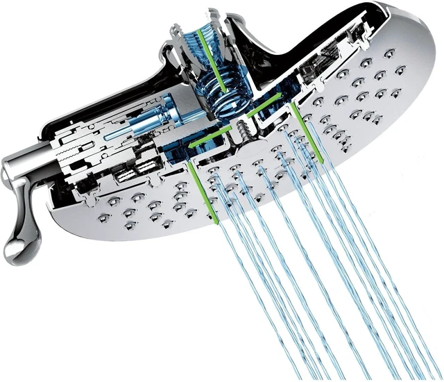 Alt view image 7 of 7 - Moen Velocity Chrome Two-Function Rainshower 8-Inch Shower Head with Immersion Technology for a High-Pressure Rinse, S6320
