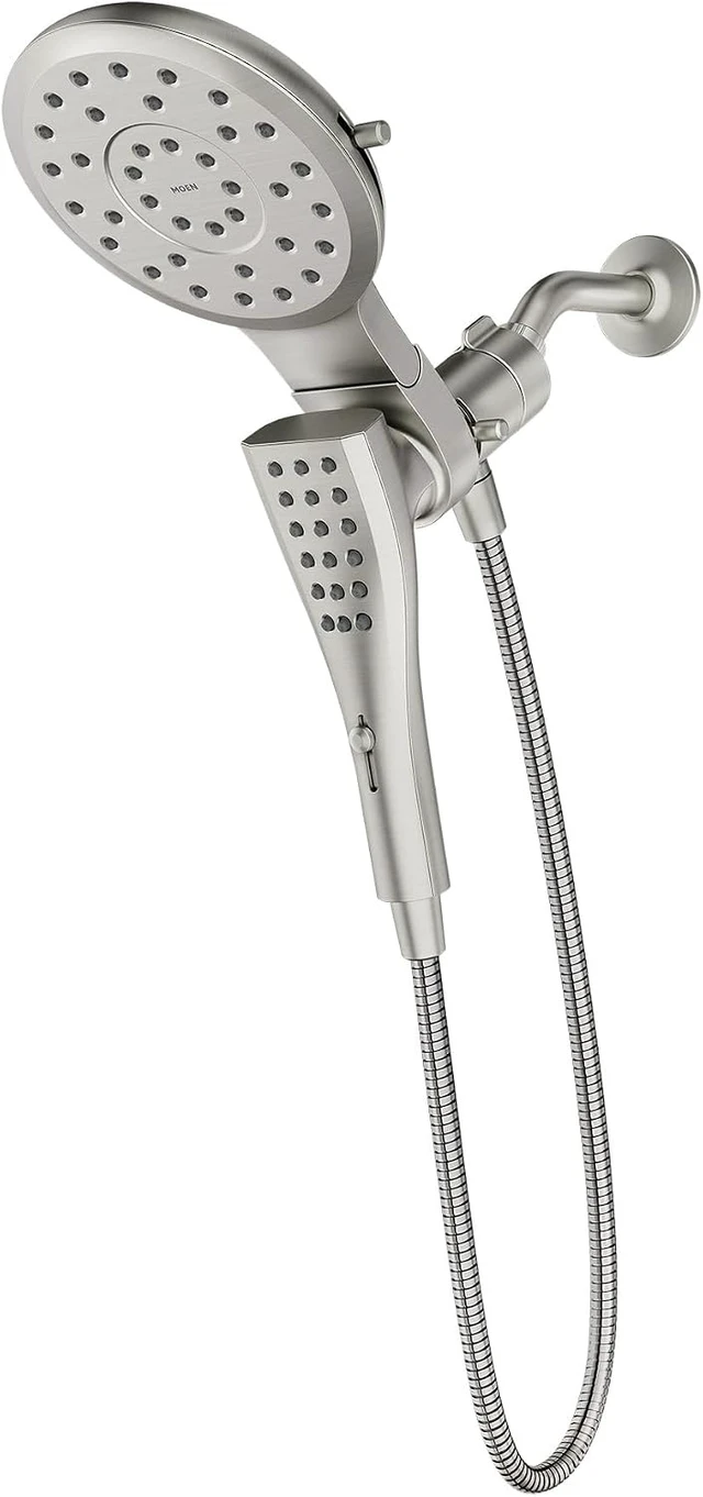 Alt view image 2 of 7 - Moen 220C2EPSRN Verso Showerhead Combo, Magnetix, Brushed Nickel