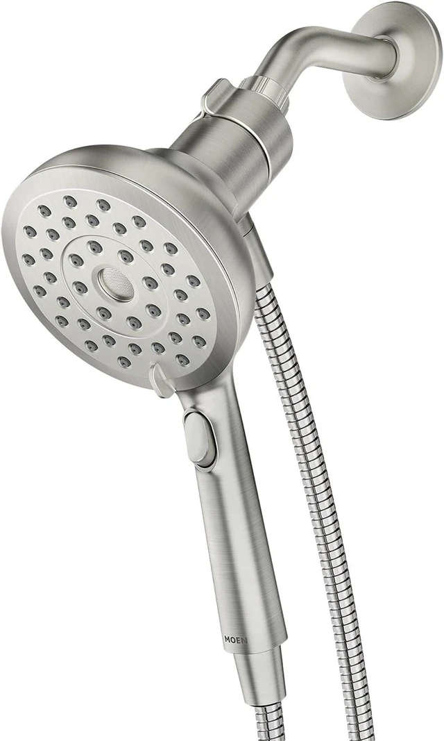 Main image of Moen Verso Handshower, Detachable Round Shower Head with Magnetix Docking System, 60" Hose, Spot Resist Brushed Nickel, 220H2SRN