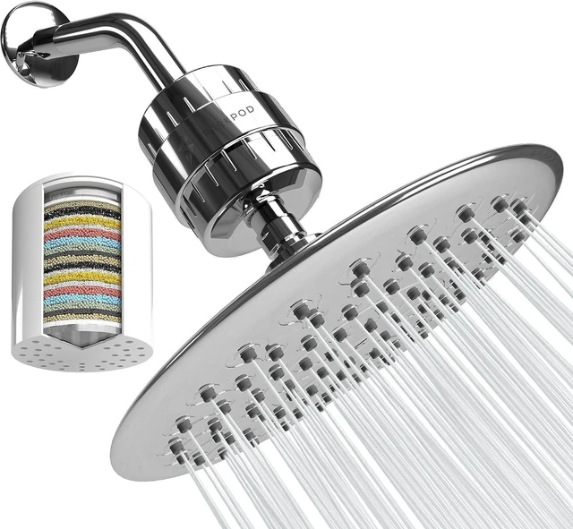 Main image of SparkPod Luxury Filtered Shower Head, 23-Stage, 9.5" Round, Polished Chrome