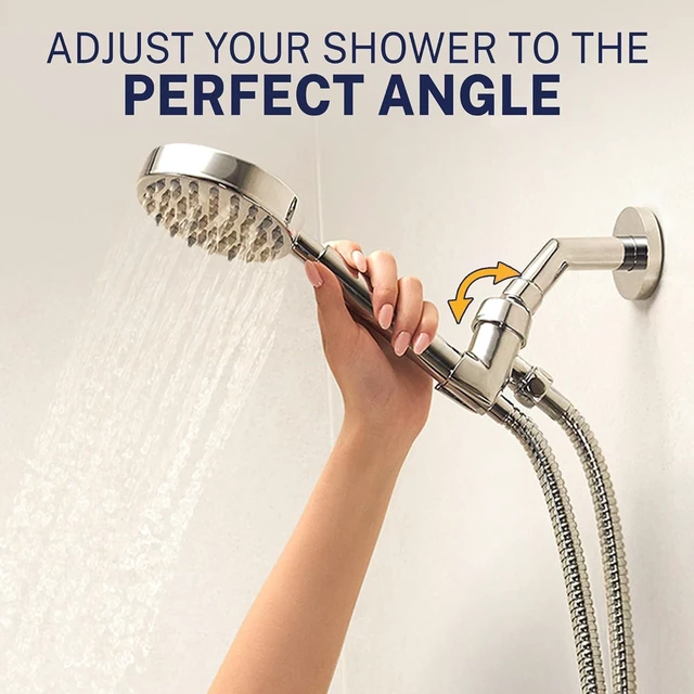 Alt view image 6 of 7 - HammerHead Metal Handheld Shower Head High Pressure, 6ft Long Shower Hose