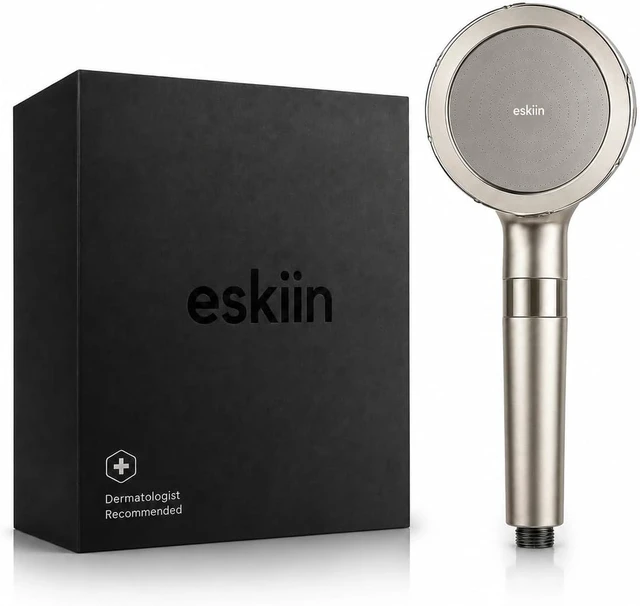Main image of Eskiin Filtered Shower Head - Best HandHeld Shower Head With Filters For Healthy Hair & Skin - High Pressure - Reduce Dandruff, Protect Colored Hair, And Soothe Dry Skin (Brushed Nickel)