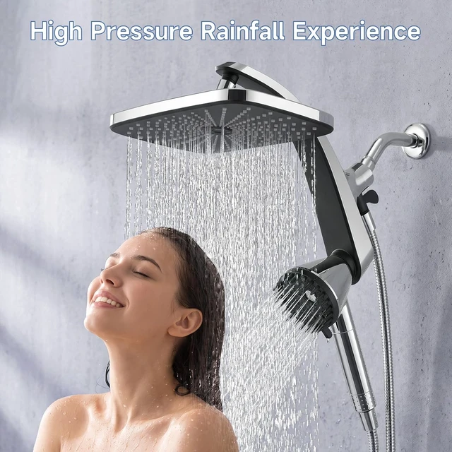 Alt view image 2 of 7 - Shower Head with Handheld - High Pressure Handheld Filtered Showerhead