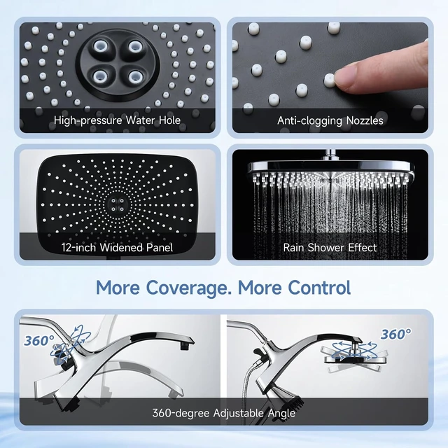 Alt view image 6 of 7 - Shower Head with Handheld - High Pressure Handheld Filtered Showerhead