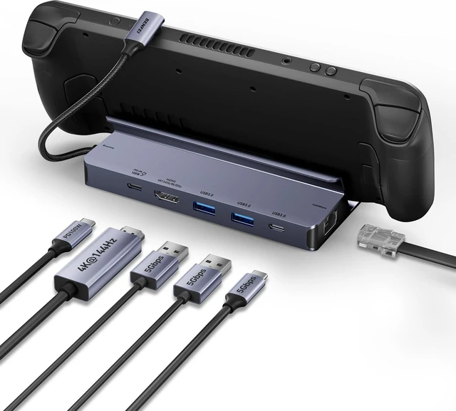 Main image of BENFEI 4K@144Hz Steam Deck Dock, Docking Station for Steam Deck (OLED)/ROG Ally, 6-in-1 USB C Hub with HDMI 8K@30Hz, 1Gbps Ethernet, 1xUSB-C 2X USB 3.0 Port, PD 100W Charging