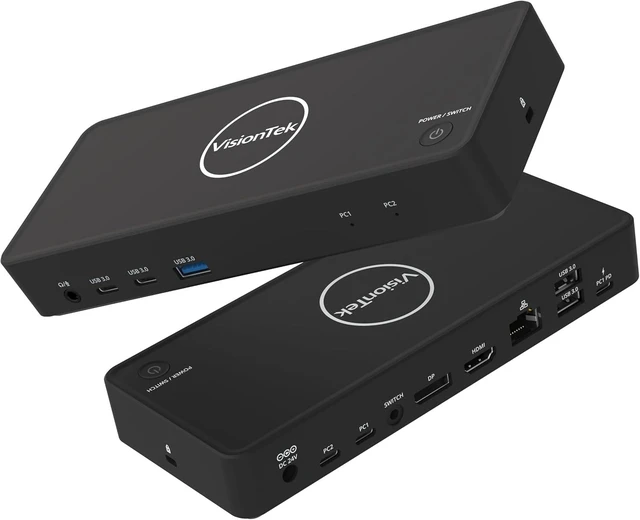 Main image of VisionTek VT2900 KVM Docking Station Dual Laptop MST USB-C