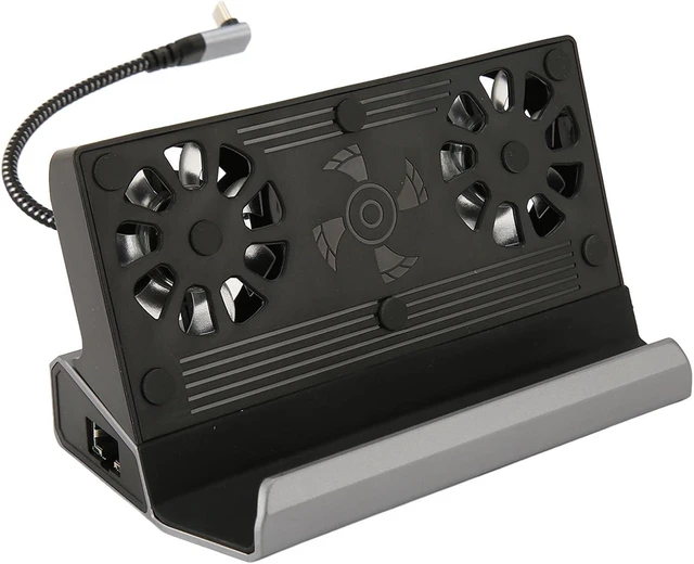 Main image of for Steam Deck Docking Station, 10 in 1 for Rog Ally Dock with 5 USB 3.0 2.0 Dual Cooling Fan HD Multimedia Interface 4K at 60Hz 100W Charging