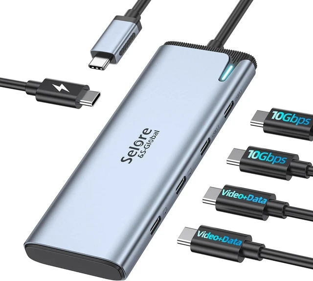 Main image of USB-C Splitter with 4K@60Hz Video USB-C Hub Dual Monitor with DP Alt Mode