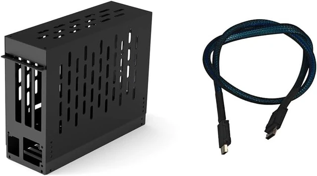 Main image of JMT PCIe 4.0 X16 to Oculink SFF-8612 eGPU Graphics Card Docking Station 64GB/s External GPU Enclosure Support Small 1U / Flex Power Supply (Black,AC6 29 * 25 * 14cm)