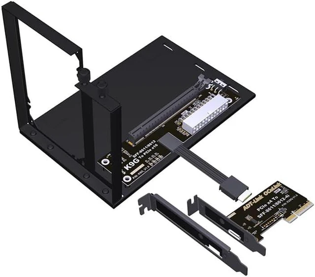 Main image of JMT ADT-K993G-BK7 PCIE 5.0 X4 / M.2 NVMe to OCuLink SFF-8611 External Dock Adapter Compatible with NUC STX ITX Motherboard Mini PC (K993G-BK7-R29Q-50cm)