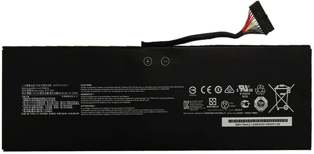 Main image of 7.6V 61.25Wh BTY-M47 925TA037H 2ICP5/73/95-2 Laptop Battery Compatible with MSI GS40 6QE 6QD GS43 GS43VR 6RE 7RE Phantom PRO