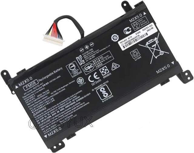 Main image of New FM08 HSTNN-LB8B 922753-421 922977-855 TPN-Q195 (16-Pin Connector) Laptop Battery Compatible with HP Omen 17-AN013TX 17-AN014TX 17-AN014NG 17-an008ur Series Notebook