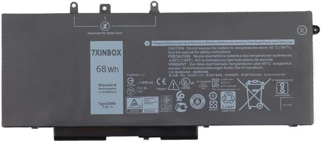 Main image of 7.6V 68Wh GJKNX GD1JP Replacement Laptop Battery Compatible with Dell Latitude 5480 5580 5280 5590 5490 E5480 E5580 E5490 E5590 Precision 15 3520 3530 Series