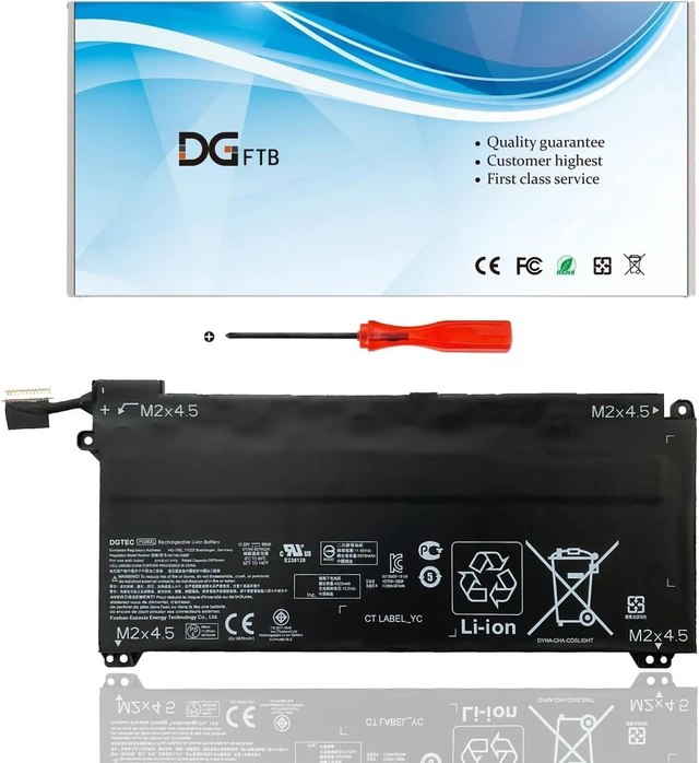 Main image of PG06XL HSTNN-DB9F Replacement Laptop Battery for HP OMEN 15-DH1010CA 15-DH1019NR 15-DH1065CL 15-DH0001LA 15-DH0006TX 15-DH0007TX 15-DH0010TX L48431-2C1 L48497-005 (11.55V 69Wh/5676mAh)