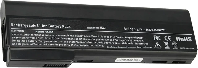 Main image of 87WH CC09 628666-001 Replacement for HP for Probook 6360B 6460b 6470b 6465b 6565b 8460p 8470P 8475b 6560b 8560p 8570P PN 628668-001 628670-001 628668-001 628369-421 High Performance