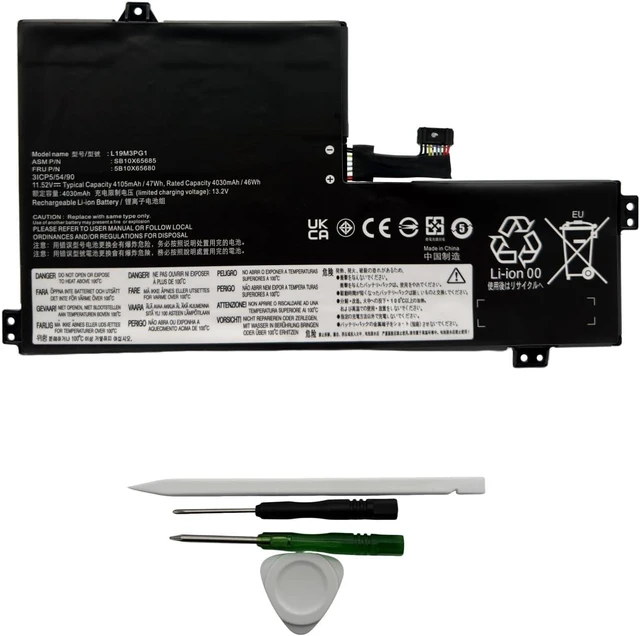 Main image of Laptop Battery Replacement for Lenovo 100e 300e Chromebook 2nd Gen AST 82CD 82CE ideapad 3 CB-11AST05 82H4 Series SB10X68685 5B10X65680 5B10X65684 5B11A25390 L19L3PG1 L19M3PG1 L19C3PG1