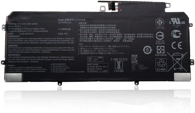 Main image of 11.55V 54Wh C31N1528 0B200-00730200 Compatible for Asus UX360 UX360CA UX360CA-C4008T C4028T C4041T FC060T UBM1T