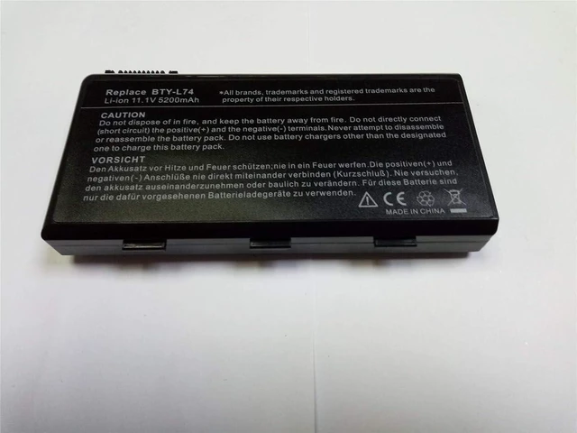 Main image of 11.1V 5200MAH BTY-L74 BTY-L75 Compatible for MSI CR500 CR600 CR610 CR620 CR630 CR700 CR720 CX500 CX600 CX605 CX620 CX700 GE700 A6000 A6200 Series