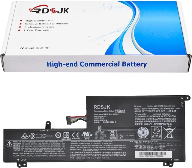 Main image of RDSJK L16M6PC1 L16C6PC1 L16L6PC1 Laptop Battery for Lenovo Yoga 720 720-15 720-15Ikb Series 5B10M53743 5B10M53744 5B10M53745 3ICP4/43/110-2 11.52V 72Wh