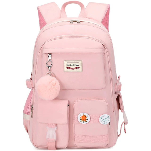 Alt view image 2 of 7 - School Backpack for Girls Backpack with Lunch Box Anime Bookbag Set School Bag Kawaii Backpacks for Girls Teens (Pink)