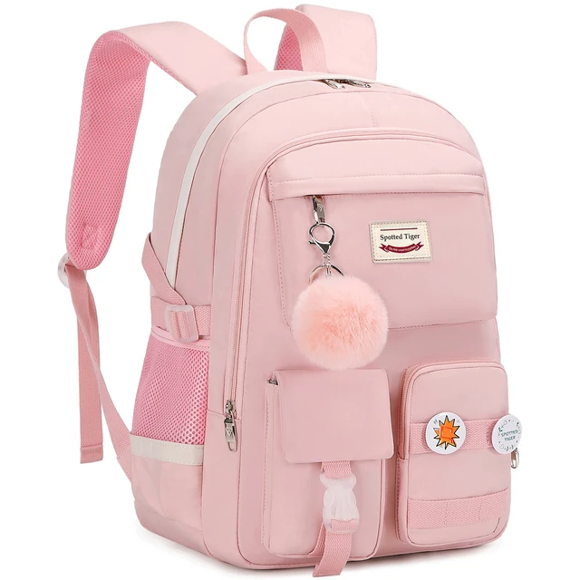 Alt view image 3 of 7 - School Backpack for Girls Backpack with Lunch Box Anime Bookbag Set School Bag Kawaii Backpacks for Girls Teens (Pink)