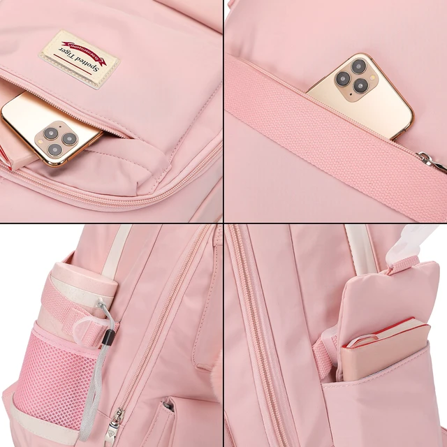 Alt view image 7 of 7 - School Backpack for Girls Backpack with Lunch Box Anime Bookbag Set School Bag Kawaii Backpacks for Girls Teens (Pink)