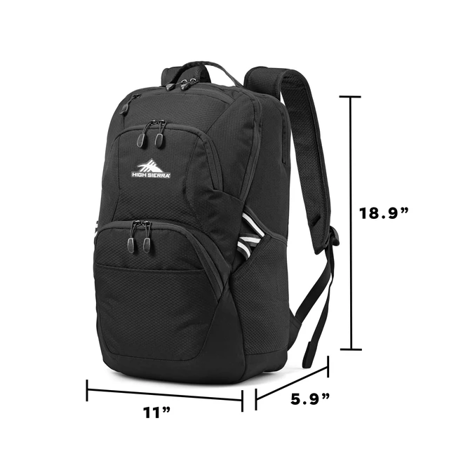 Alt view image 3 of 5 - Swoop SG Backpack, Travel or Work Laptop Bookbag with Drop Protection Pocket, and Tablet Sleeve, One Size, Silver Heather