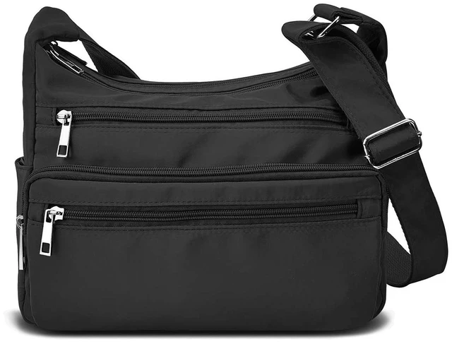 Main image of Crossbody Bag for Women Waterproof Messenger Shoulder Bag Casual Nylon Purse Handbag Multi Pocket Lightweight Travel Bag