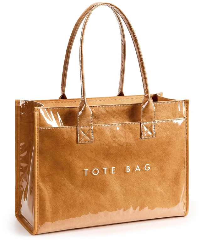 Main image of Kraft Paper Work Purses Large Capacity Shoulder Handbag, Brown