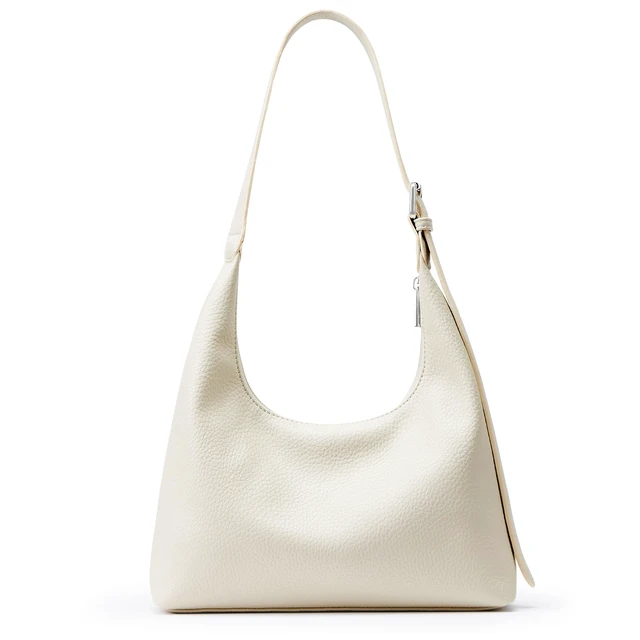 Main image of Crescent Tote Bag, Women Underarm Hobo Everyday Zipper Handbag Work | Soft Vegan Leather 10" Adjustable Shoulder Trendy Purse for Evening Shopping Travel Vacation Commute Casual, Beige