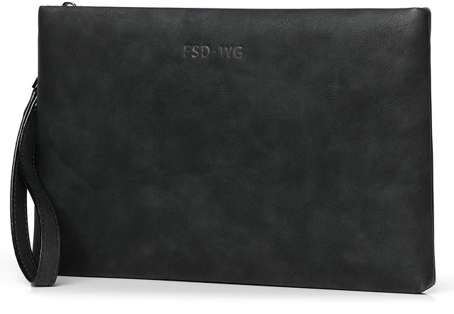 Main image of Mens Clutch Bag Man Purse Handbag 12 inches Large Hand Bag Big Clutch Wallet 3 COLOR