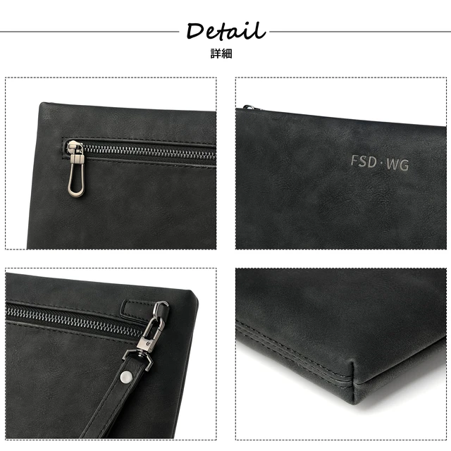 Alt view image 4 of 7 - Mens Clutch Bag Man Purse Handbag 12 inches Large Hand Bag Big Clutch Wallet 3 COLOR