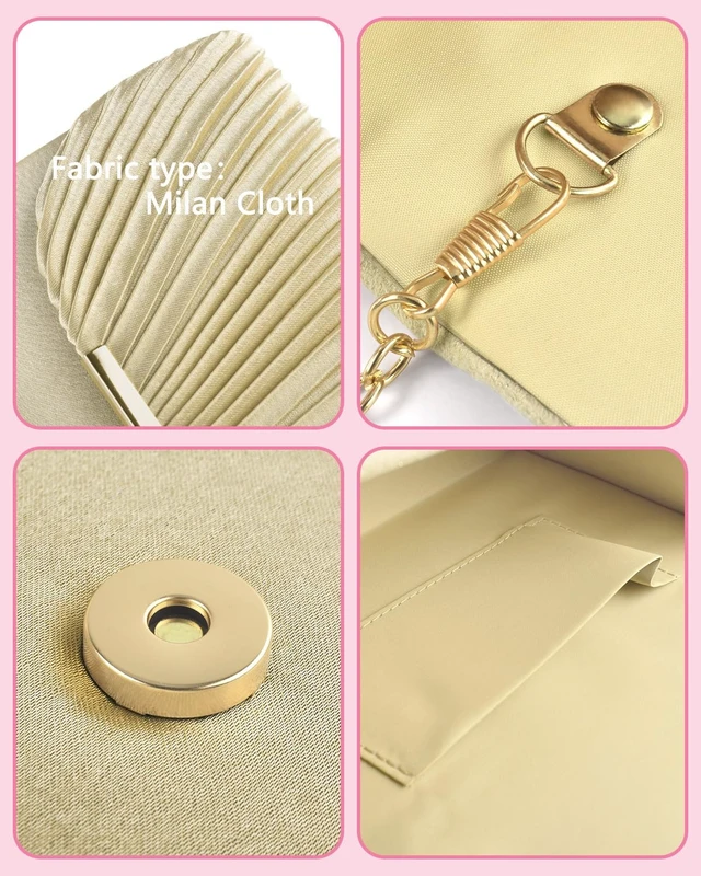 Alt view image 5 of 7 - Clutch Purses for Women, Evening bags for Formal Party Prom | Milan Velvet, Handbags for Wedding Cocktail Crossbody Shoulder Envelope Bag