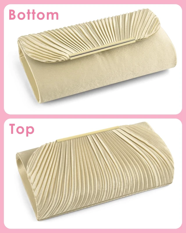 Alt view image 7 of 7 - Clutch Purses for Women, Evening bags for Formal Party Prom | Milan Velvet, Handbags for Wedding Cocktail Crossbody Shoulder Envelope Bag
