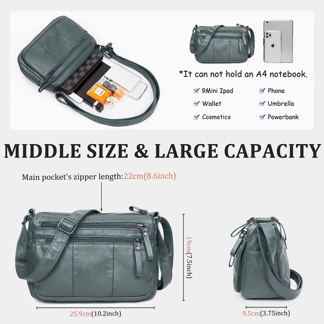Alt view image 5 of 7 - Purses for Women Soft PU Leather Shoulder Bag Ladies Crossbody Purse and handbags Lightweight Pocketbook