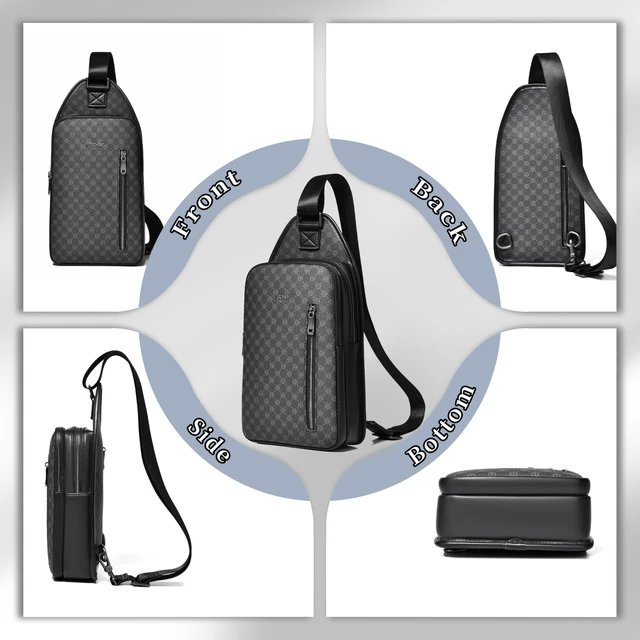 Alt view image 3 of 6 - sling Backpack for Men Chest Bag Crossbody Shoulder Bags Travel Hiking Bag Purse for Men with Water Resistant