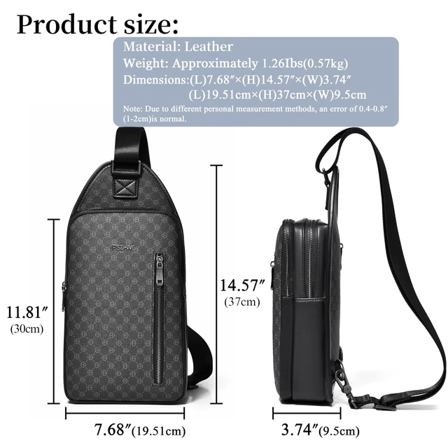Alt view image 6 of 6 - sling Backpack for Men Chest Bag Crossbody Shoulder Bags Travel Hiking Bag Purse for Men with Water Resistant