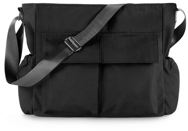 Main image of Canvas Messenger Bag Crossbody Shoulder Bag for Men and Women Vintage Tote Laptop Bag Large Hobo Bag with Multiple Pockets