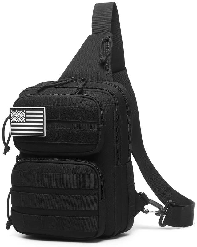 Main image of RFID Blocking Tactical Crossbody Bag for Men - Durable EDC Sling Shoulder Bag with Multi-Pocket Storage