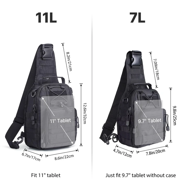 Alt view image 2 of 6 - Outdoor Tactical Bag Backpack, Military Sport Bag Pack Sling Shoulder Backpack Tactical Pack for Every Day Carry