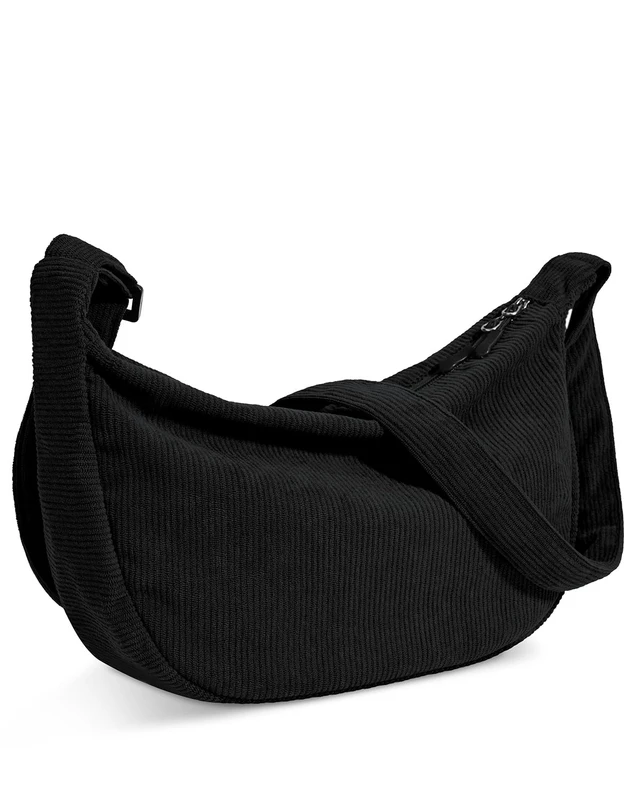 Alt view image 6 of 6 - Crescent Bag for Women Men, Crescent Bag with Adjustable Strap. | Crescent Bag with 2 Zippers Lightweight & 2 Inner Pockets & 1 Inner Zipper Pocket.