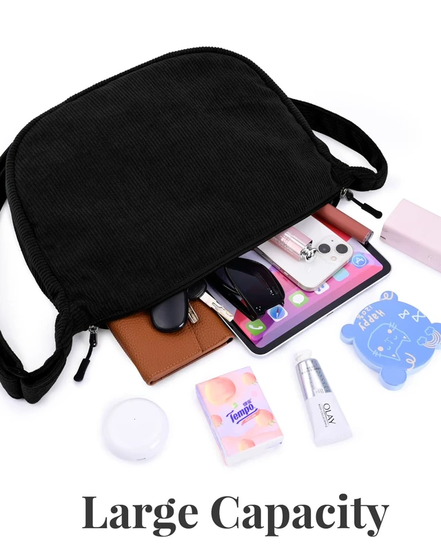 Alt view image 4 of 6 - Crescent Bag for Women Men, Crescent Bag with Adjustable Strap. | Crescent Bag with 2 Zippers Lightweight & 2 Inner Pockets & 1 Inner Zipper Pocket.