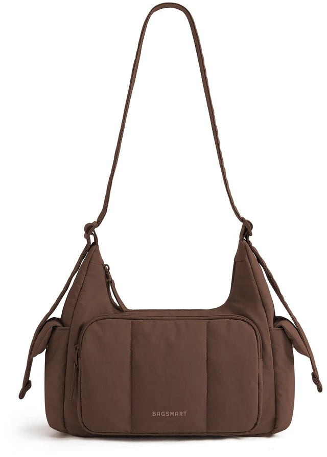 Main image of Crossbody Hobo Bags for Women, Small Puffer Everyday Purse | Fits 11" iPad, Wallet & Keys, Lightweight Water-Resistant Nylon With " Adjustable Strap For Casual Daily Use, Work, Travel