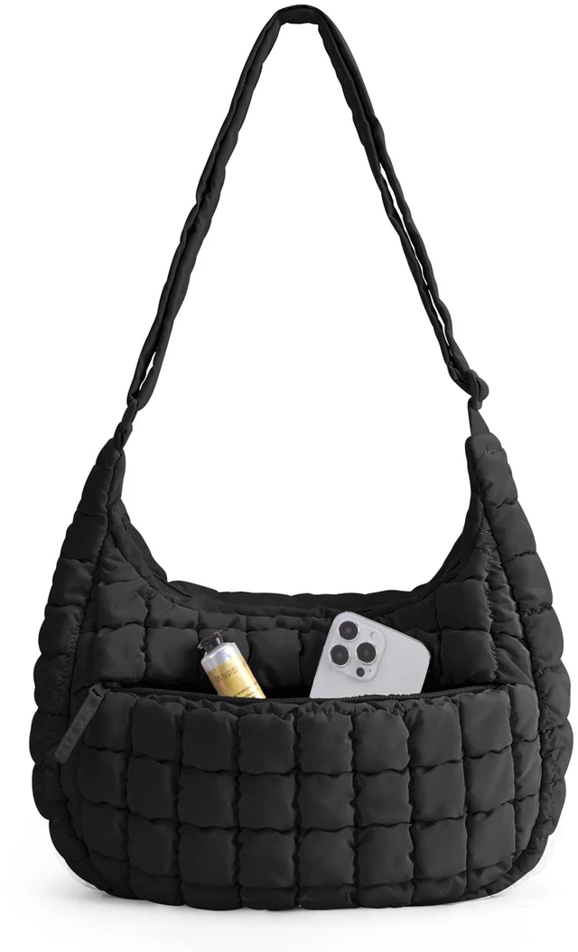 Main image of Quilted Crossbody Bags for Women, Travel Purses Hobo Shoulder Bag