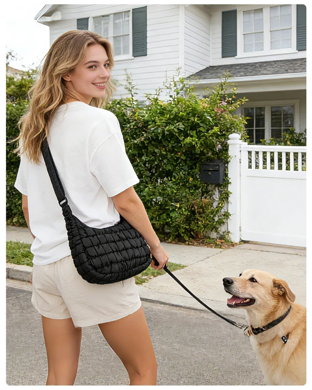 Alt view image 2 of 7 - Quilted Crossbody Bags for Women, Travel Purses Hobo Shoulder Bag