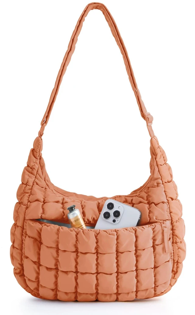 Main image of Quilted Crossbody Bags for Women, Travel Purses Hobo Shoulder Bag