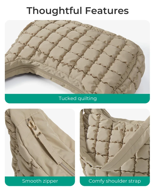 Alt view image 6 of 7 - Quilted Crossbody Bags for Women, Travel Purses Hobo Shoulder Bag